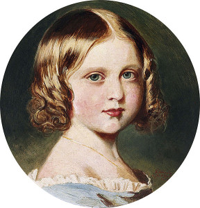Louise as a child, by Queen Victoria after Franz Xavier Winterhalter.