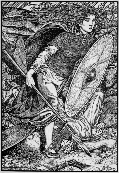 Shieldmaiden Lagertha by Morris Meredith Williams (1913)