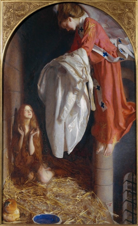 Frank Cadogan Cowper - St Agnes in Prison Receiving from Heaven the ‘Shining White Garment’