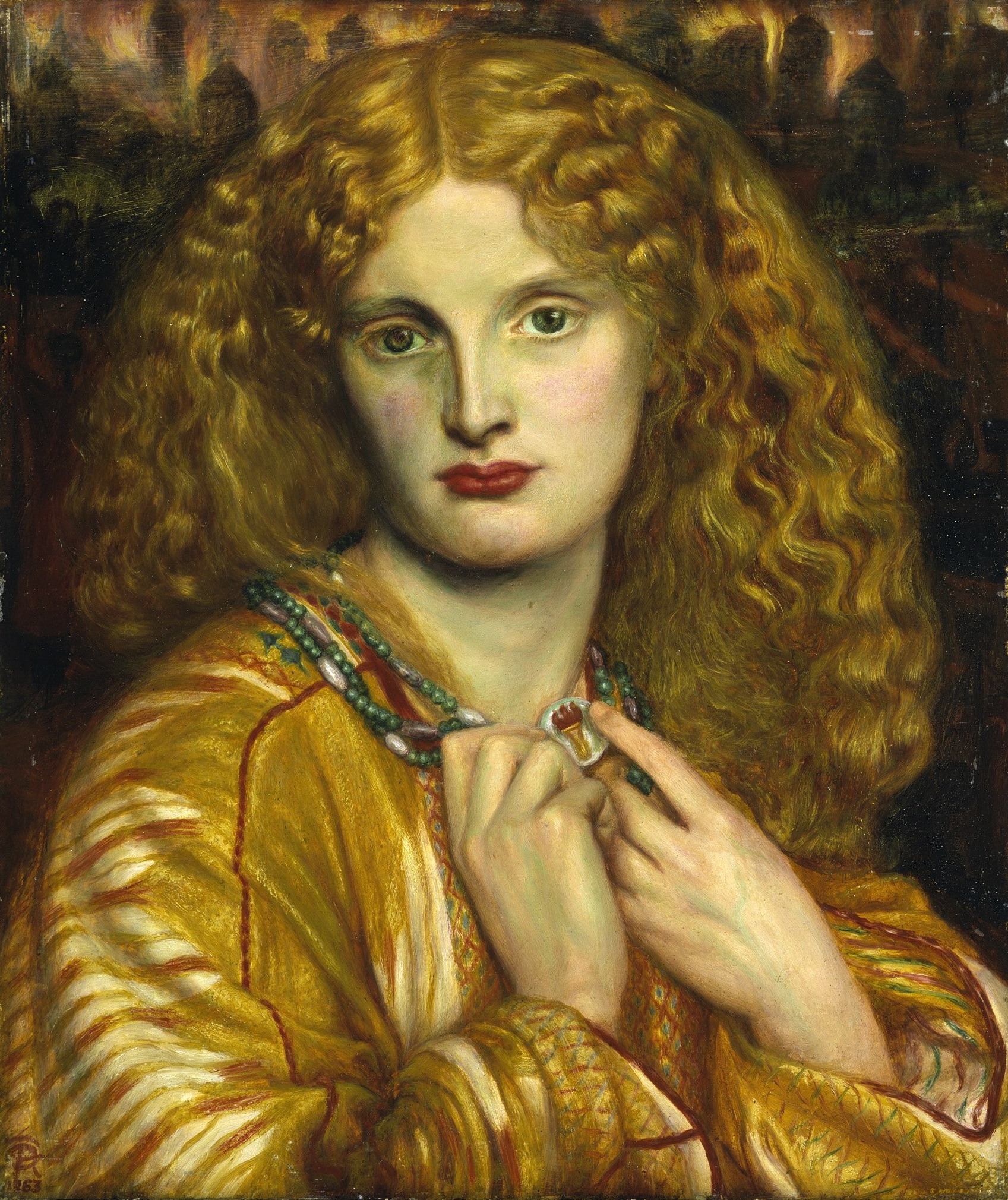 Dante Gabriel Rossetti's Helen of Troy. 1863.