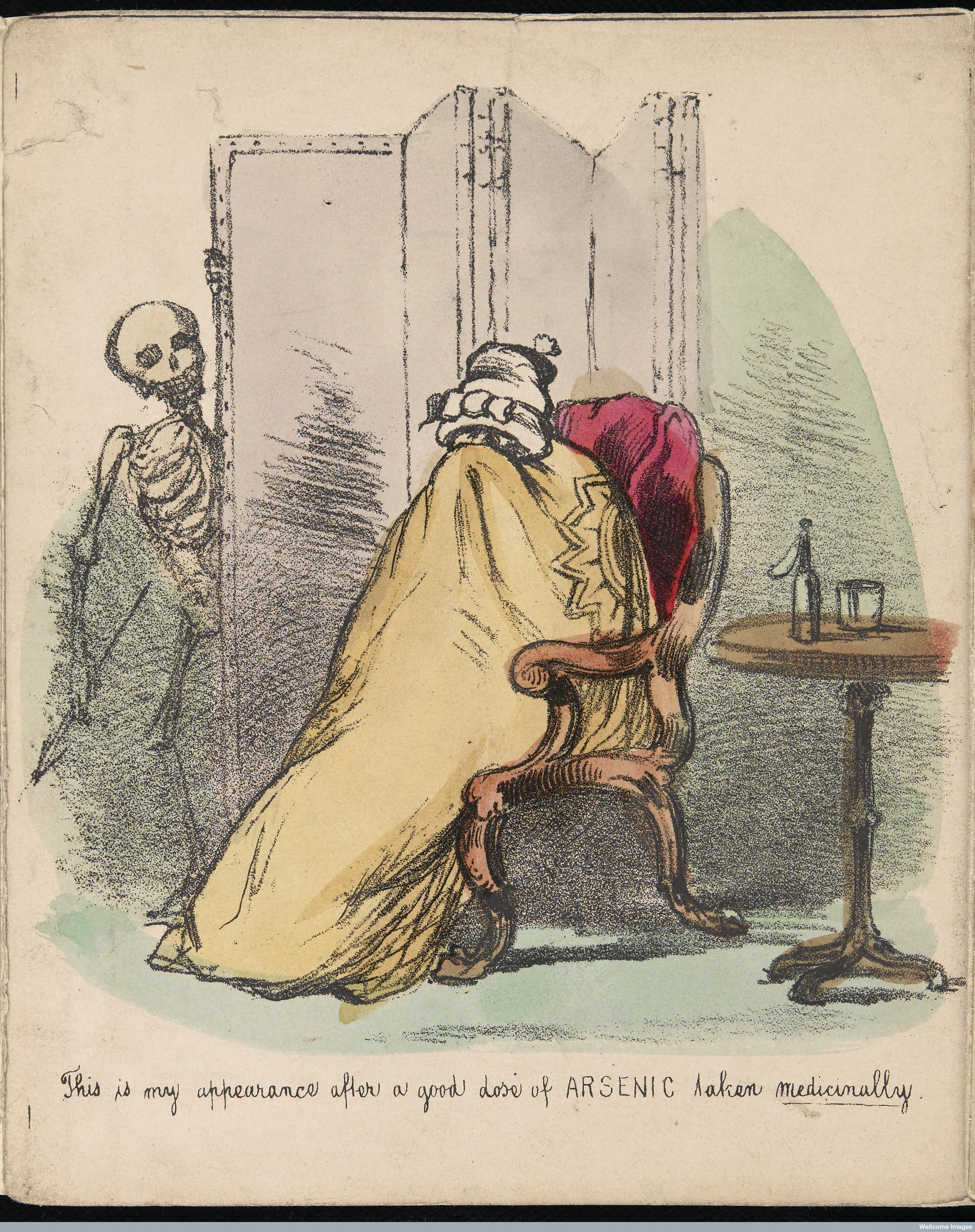 A patient suffering adverse effects of arsenic treatment - Wellcome Collection