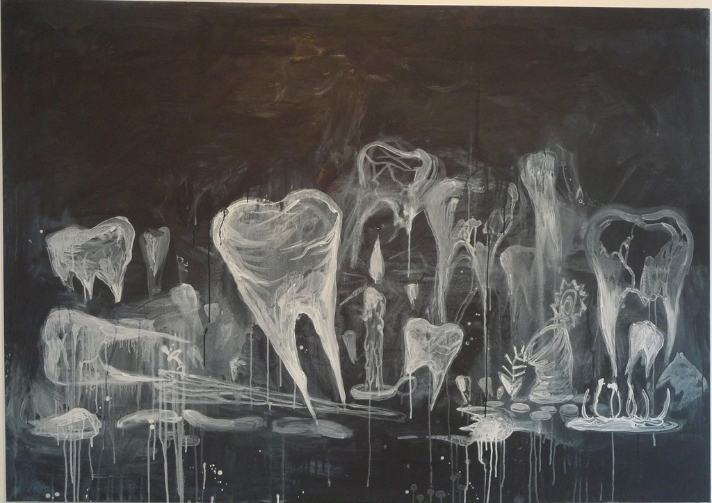 Untitled (Ghost Teeth), 2008 Manuel Ocampo Acrylic on canvas